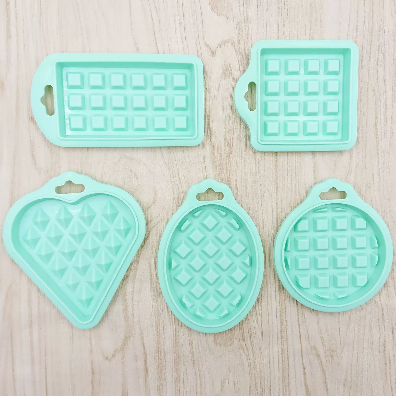 厂家直供新款食品级五件套硅胶华夫饼模具家用厨房烘焙蛋糕模甜点