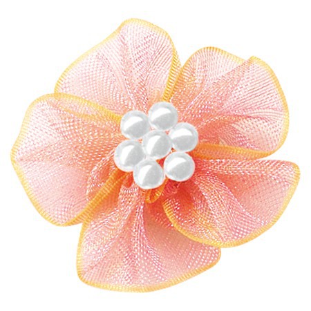 Yao Ming cinta de poliéster DIY pequeña flor ropa interior decoración hecha a mano cinta flor horquilla Decoración Accesorios