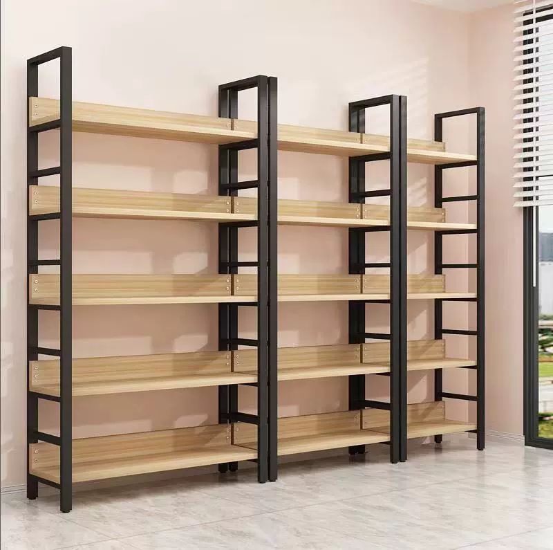 定制人造板客厅展示架多层落地书架陈列架办公桌电脑桌简约现代风