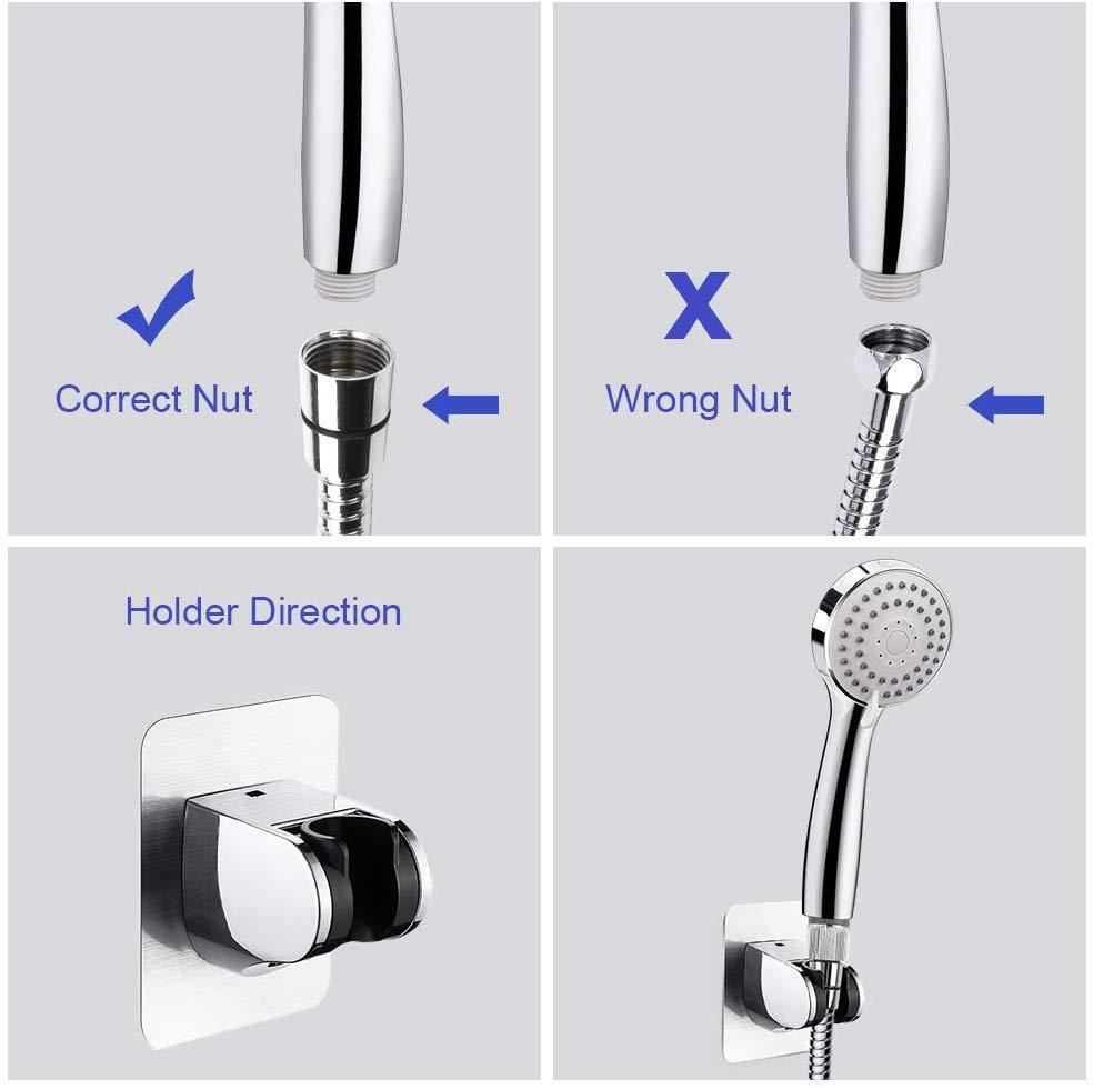 Wholesale of cross-border home and bathroom double shower heads, American-style concealed bracket arm three-way diverter with socket set undefined