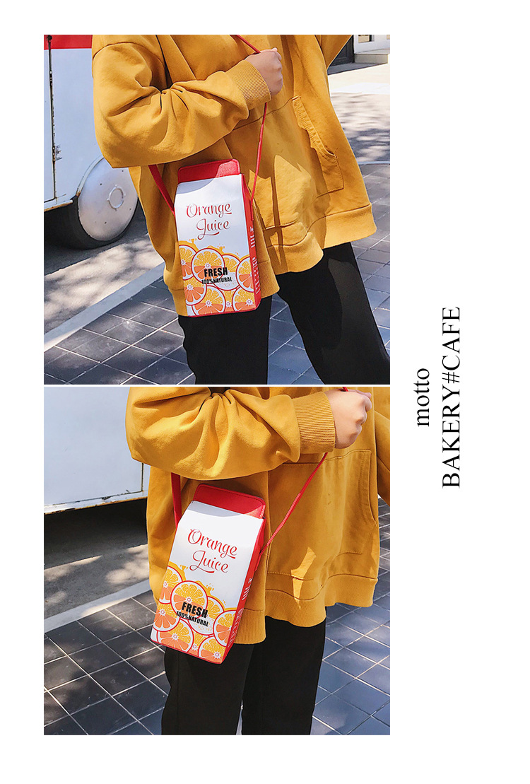 397g Weight Polyester Lining Material Magnetic Buckle Closure Type Single Shoulder Strap Strap Type Square Bag Bags Type Casual, Daily Occasion Pu Leather Material Fruit Pattern All Seasons Season Women'S Gender Cute Style Square Shape Orange, Rose Red Color Small Size Women's Small Pu Leather Square Bag Shoulder Bag 14