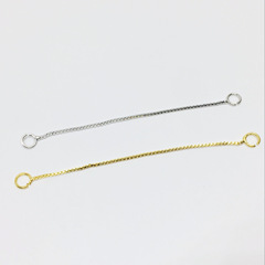 14k gold-plated color-preserving earring and earwire box chain, small and versatile DIY handmade earrings materials earring chain accessories