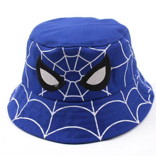 European and American Cartoon Spider-Man Fisherman Hat Versatile Boys and Girls Hats Autumn and Winter Children's Hats Large Brim Basin Hat Wholesale