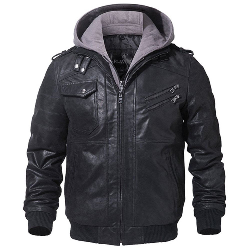 Men's pu leather jacket