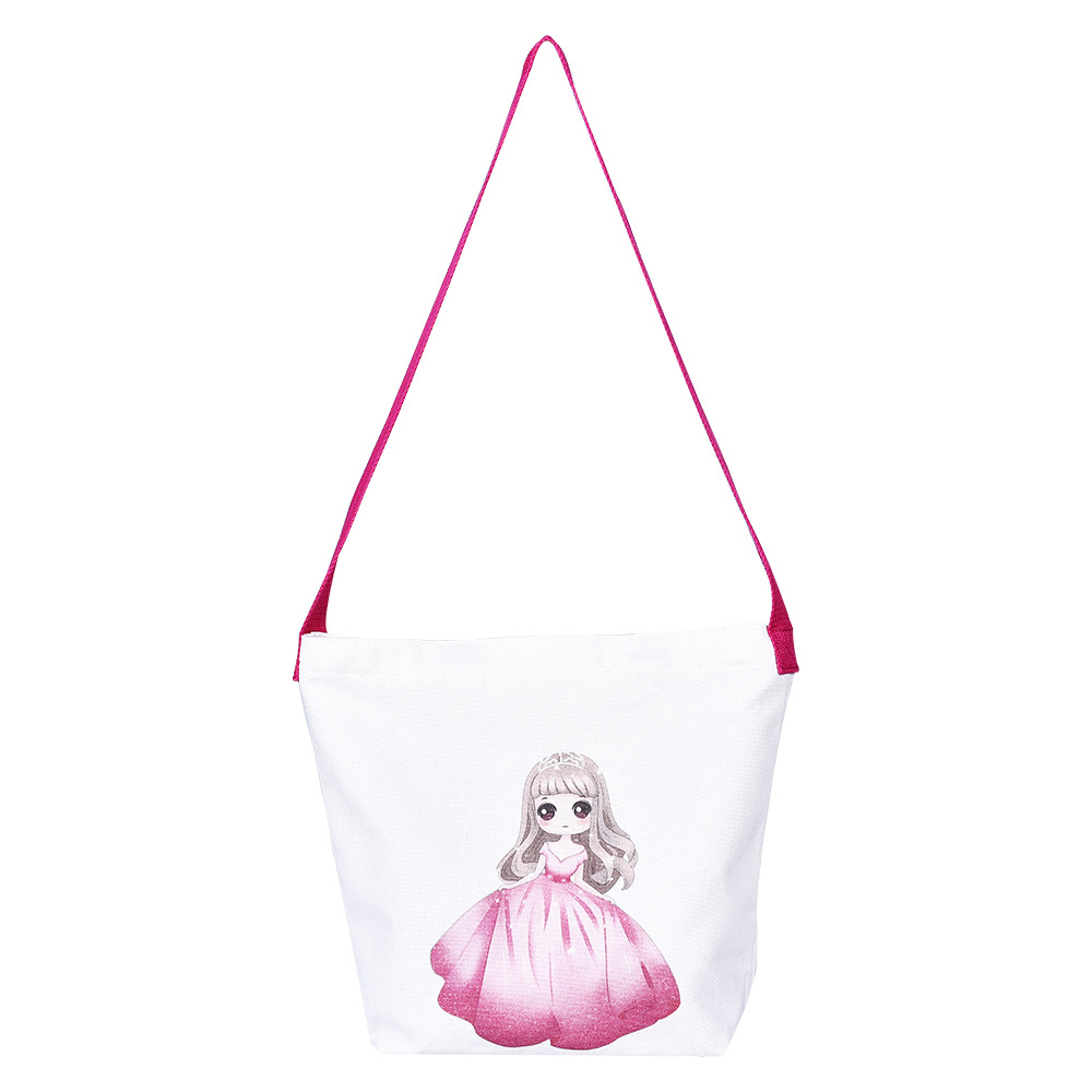 新款单肩包大容量卡通斜挎帆布包女可爱手提袋ins风