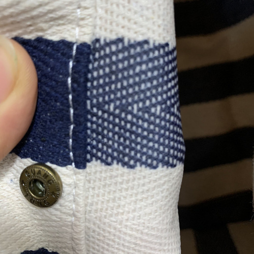 New Korean style simple striped canvas waterproof portable shoulder bag for women, environmentally friendly snack lunch bag, fashionable mommy bag