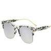 Metal retro square trend glasses solar-powered, sunglasses, Amazon, European style, wholesale