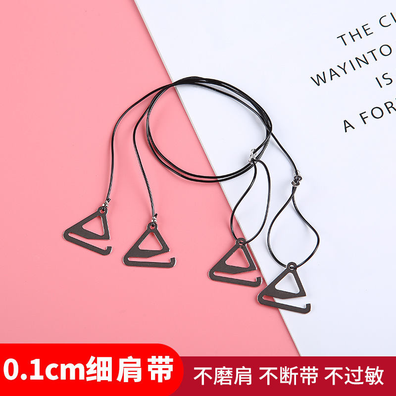 1mm thin transparent shoulder straps women's invisible sling non-slip seamless bra with halter neck bra can be exposed with non-slip