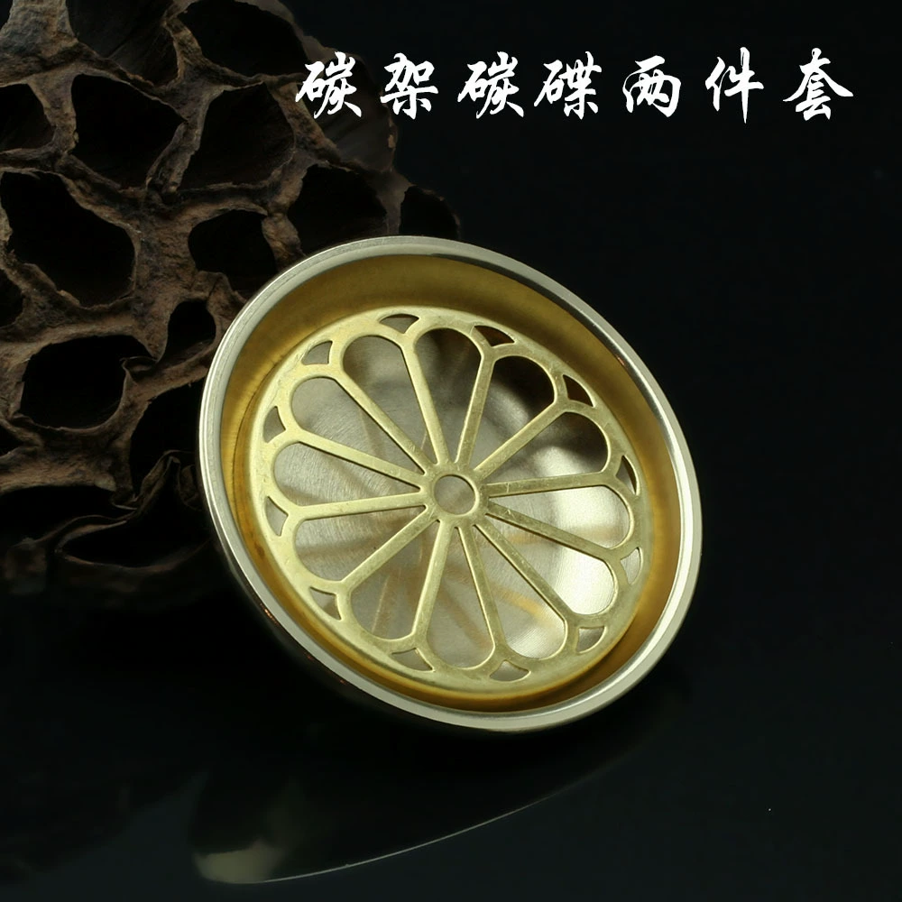 Огонь Копченый шкаф углерода плиты углерода сжигания инвентаризации углерода ладан шкаф углерода благовония ПЛИТЫ углерода сжигания ПЛИТЫ углерода 6 см Чистый медный цвет