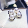 Earrings from pearl, accessory handmade, silver 925 sample