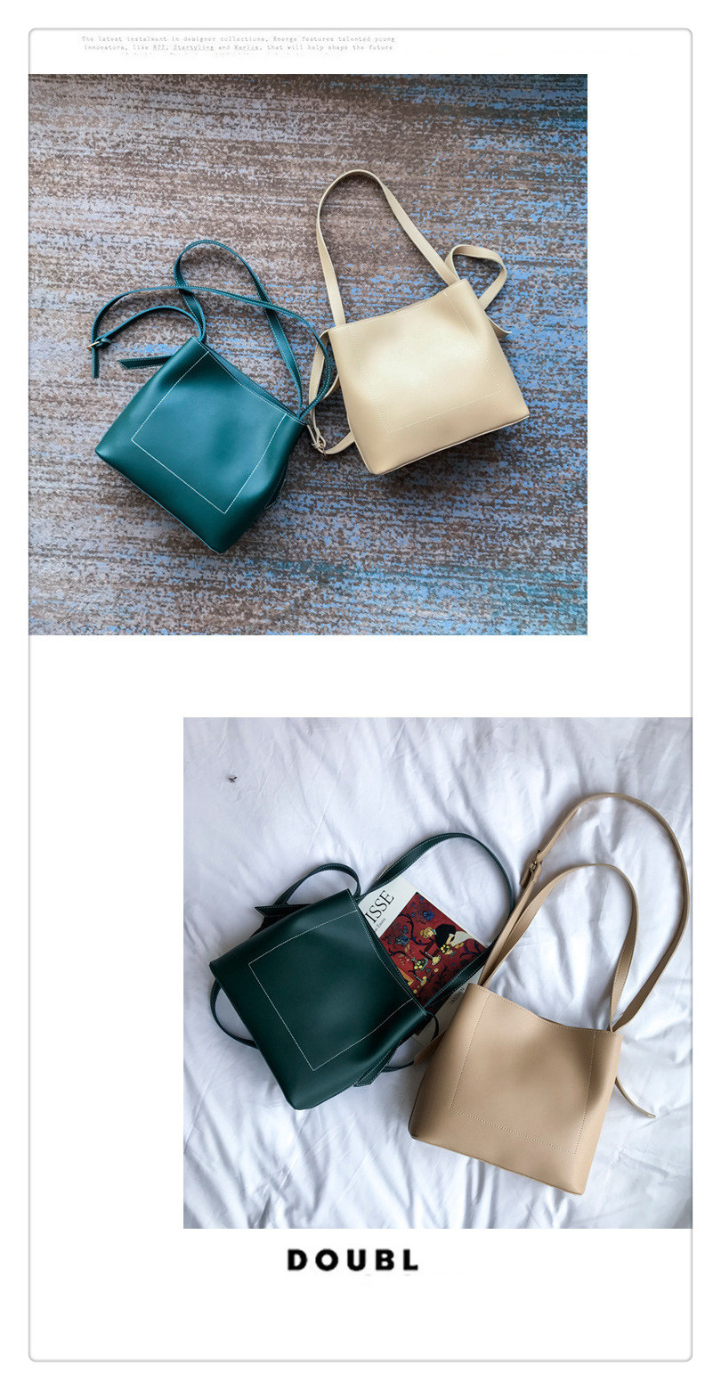 New Fashion Pure Color Simple Single Shoulder Bag display picture 17