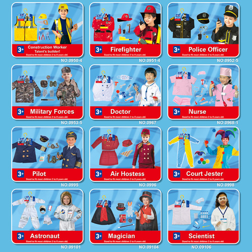 Factory direct sales Children's police uniforms Halloween costumes Festival costumes Children's role-play props