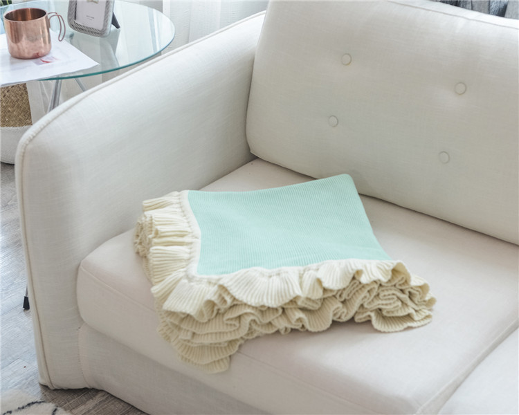 Lehká luxusní severská jednoduchá celobavlněná černá keprová deka do hotelové ložnice, vlněná deka, povlečení_voghion.com