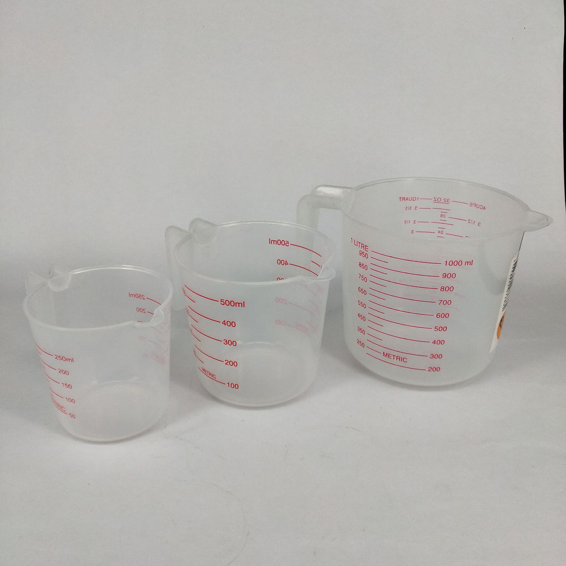 厂家直销 多容量PP塑料量杯 刻度杯 烘焙量杯透明量杯 汽车调漆杯