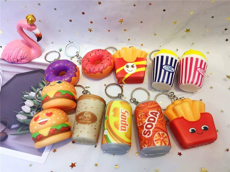 Новый медленный отскок Squishy декомпрессионный PU игрушка имитация цветного принта