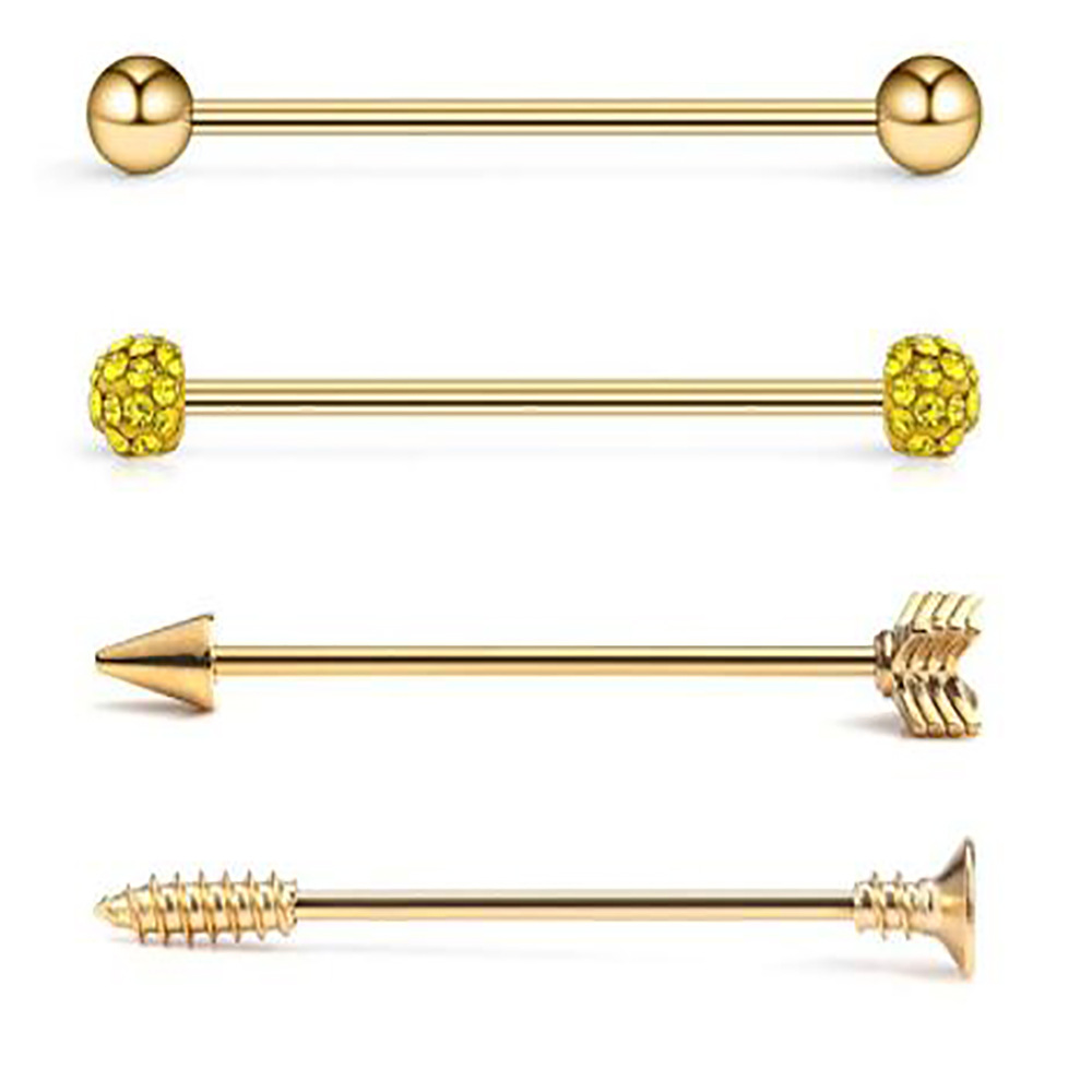 16G labret stud size and finish detail