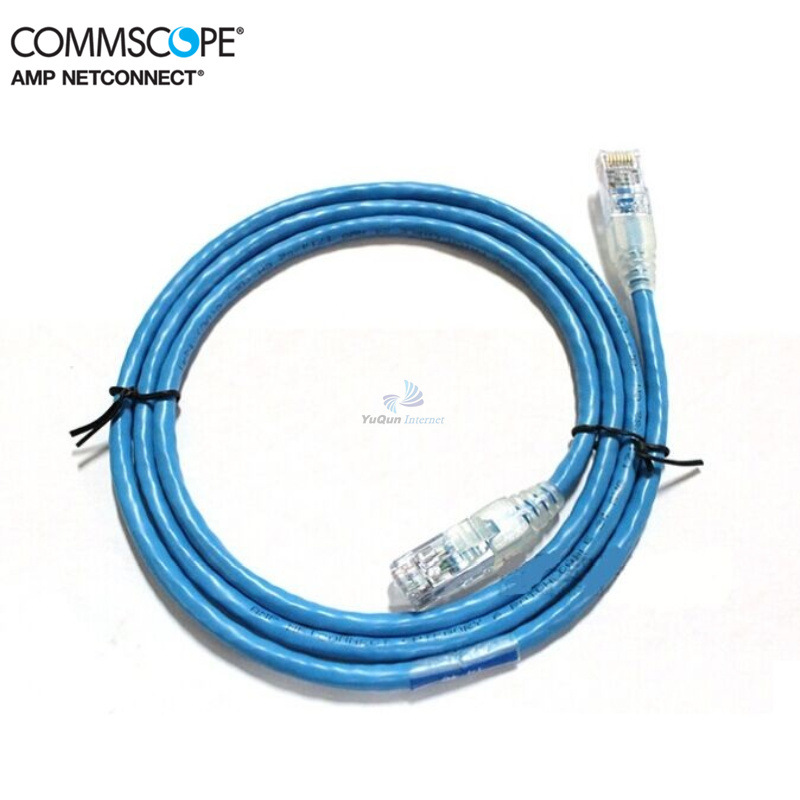 康普AMP六类非屏蔽跳线33英尺NPC06UVDB-BL033F千兆成品跳线网线