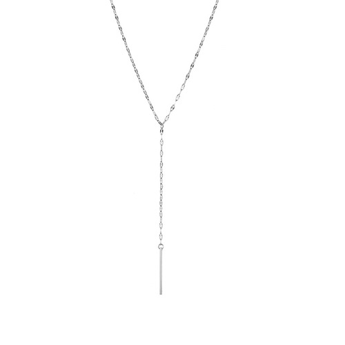 eManco simple stainless steel necklace Y-shaped lace lip chain necklace short pendant jewelry necklace wholesale