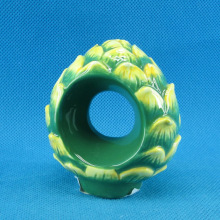 外销原单出口家居厨房摆件创意陶瓷餐巾圈彩绘菠萝造型欧式风格