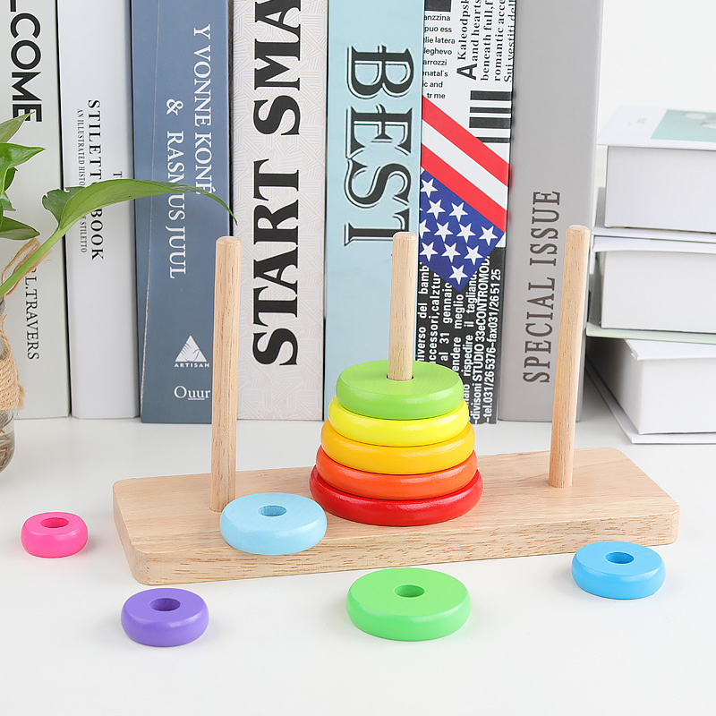 Wooden tower of Hanoi for students