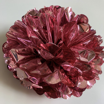Manufactor supply Flash Foil paper peanut Day School decorate PET Paper flowers Aluminized Flower ball Rose Gold Paper flowers
