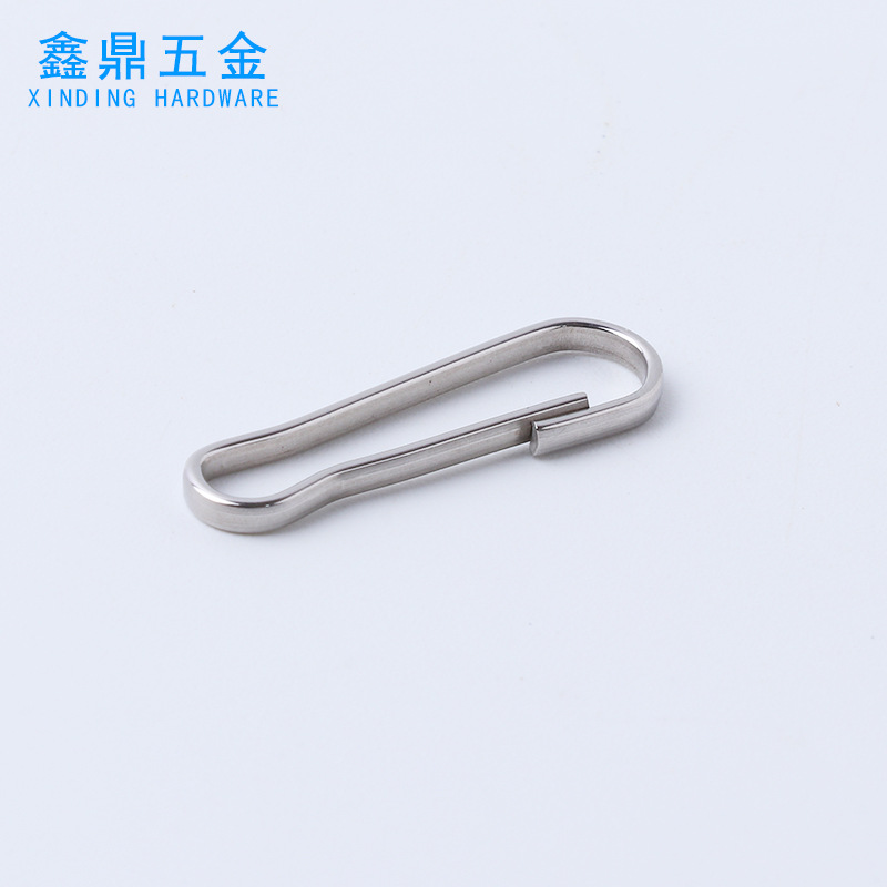 朱胆扣 钥匙圈配件饰品挂扣 金属扁线弹簧扣 朱胆扣 各规格定制