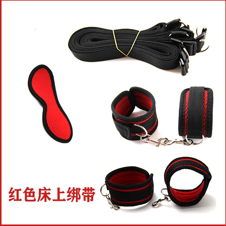 厂家直销 情趣床上束缚绑带 女用睡床束缚捆绑手脚带 一件代发