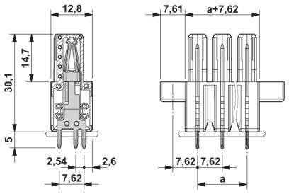菲尼克斯 印刷电路板连接器 - IPCV 5/ 8-GF-7,62 - 1708996