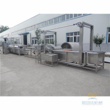全自動鰻魚絲油炸機 隧道式黃花魚油炸生產線 電加熱魚罐頭油炸機