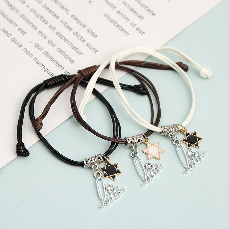 Bracelet female students Korean simple sister girlfriends hand rope birthday gift three-piece set of Mori jewelry manufacturers wholesale