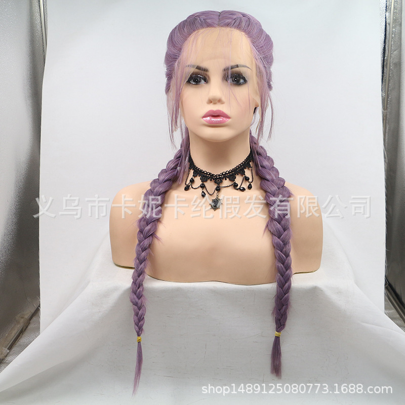 Nueva trenza de boxeo trenza de cabello de cabello de cabello de encaje peluca