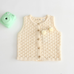 2020 Autumn Cotton Boys and Girls Baby Sweater Vest Baby Cardigan Sweater Vest 0-2 Years Old