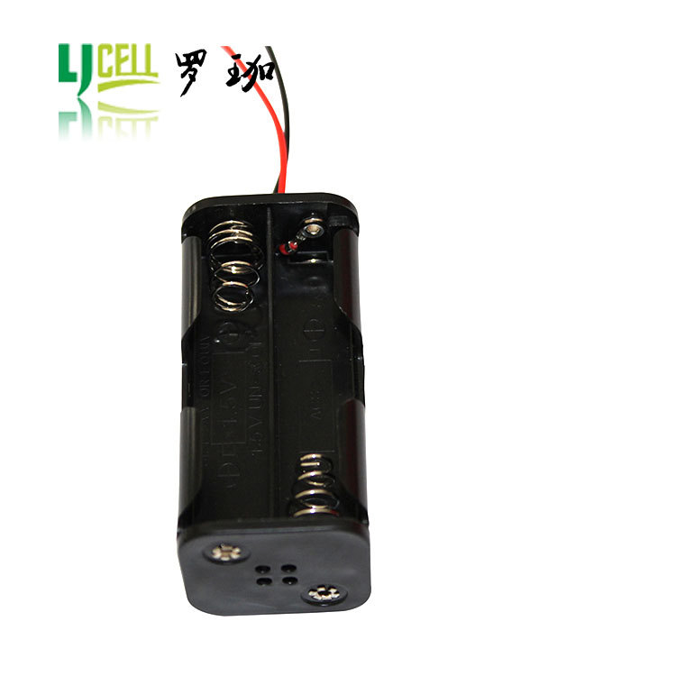 供应5号2节背贴背电池盒 环保5号电池盒 6V电池盒