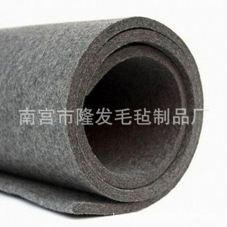 汽车隔音毡子板 紧实羊毛毡材料布料 防滑布340g单面背胶夹层布料