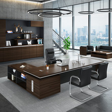 广东老板桌办公桌总裁桌椅组合简约现代家具大班台主管办工经理桌