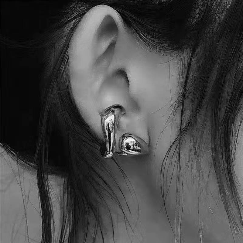 Metal Simple Rattan Wrap Leaves Ear Bone Clip Stud Earrings Open Tail Ring display picture 12