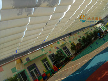 西安學校幼兒園操場電動遮陽棚 智能遮陽簾 幼兒園戶外電動遮陽網