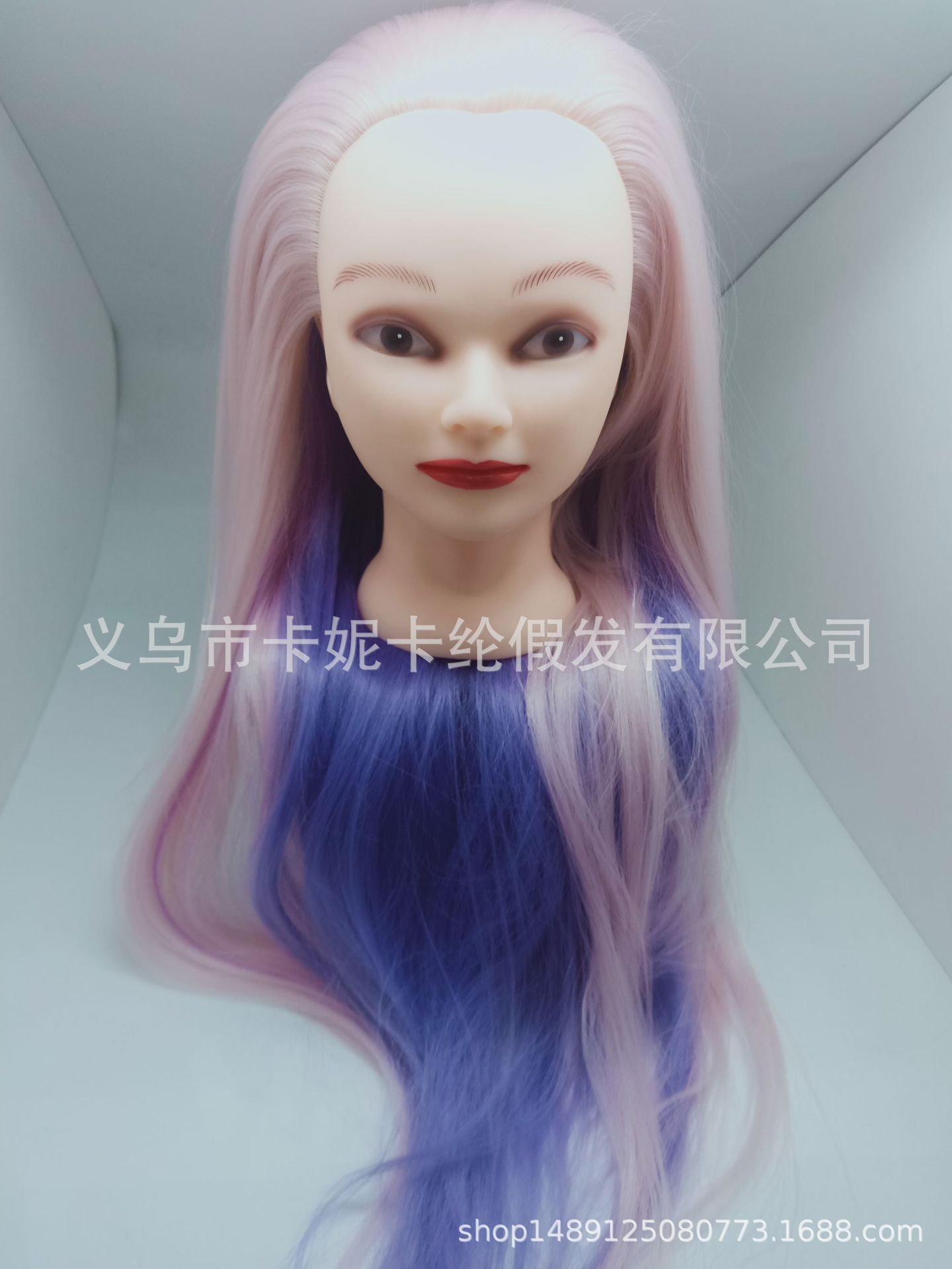 Enseñanza de dos colores modelo de cabello modelo de cabello modelo de cabello maniquí ejercicio de cabeza maniquí