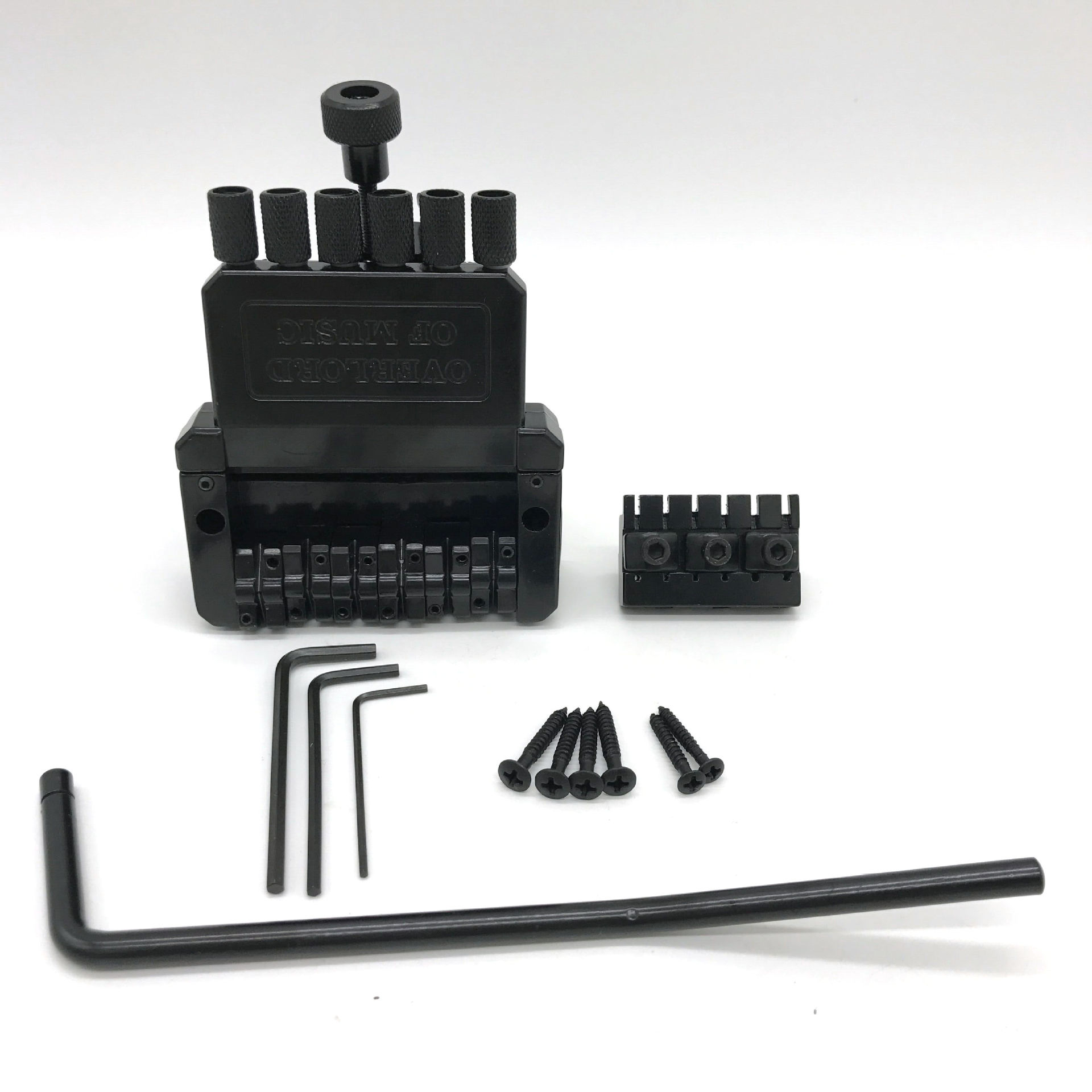 Fabricante ventas guitarra eléctrica accesorios guitarra eléctrica cadena placa 6 cadena guitarra eléctrica puente negro