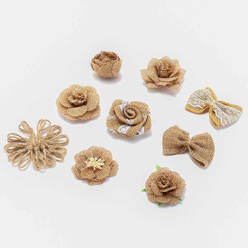 Хит продаж handmade конопляные цветы Rose рождественский подарок декоративные изделия DIY ювелирные украшения декоративные цветы