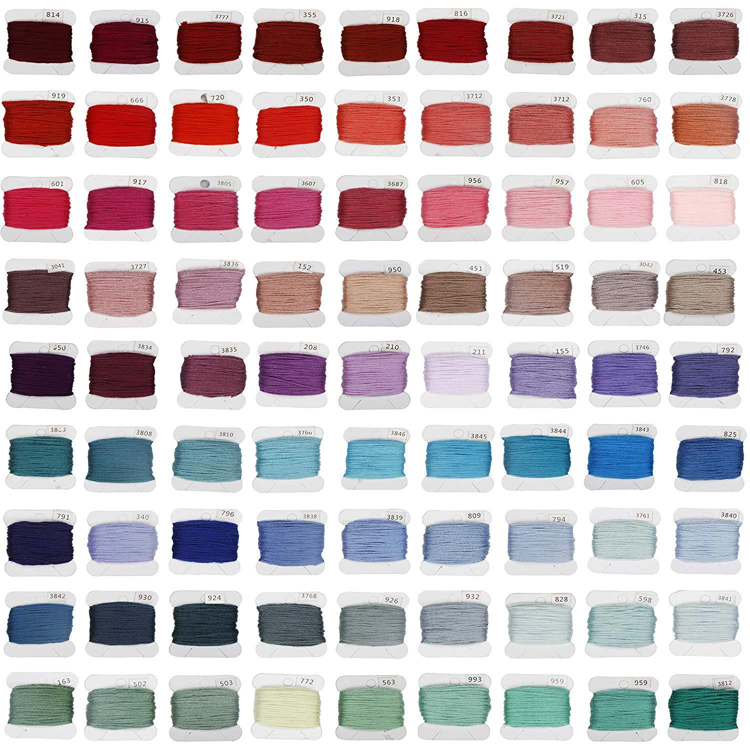 Kit de Linha de Bordado Com Caixa Organizadora