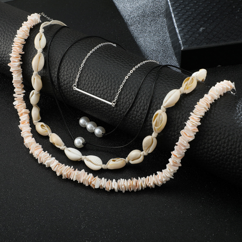 Collar De Conchas Collar De Perlas Set Collar De Fragmentos De Concha De Grava Mujeres display picture 5