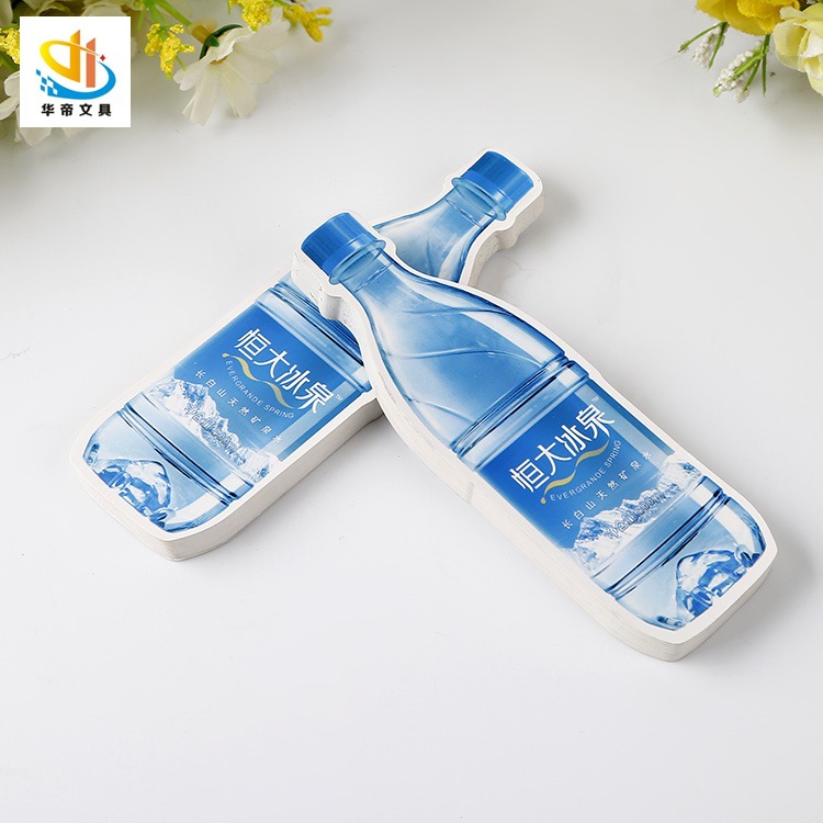 定制批发环保便携异形广告便利贴可印logo 创意矿泉水造型记事贴|ru