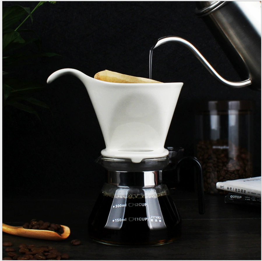 Керамическая чашка с фильтром для ручного приготовления, набор кофейных горшков, чашка с фильтром, стеклянная чашка с прямым огнем, комбинированная термостойкая стеклянная кастрюля с разделением