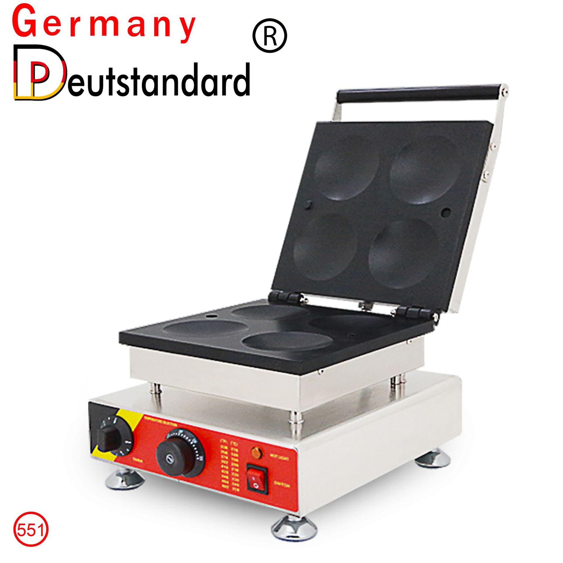 新款四孔大松饼机小松饼铜锣烧荷氏松饼机商用电热松饼机 铜锣烧