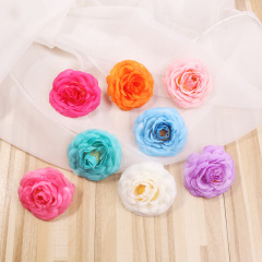 Factory direct sales simulated rose head No. 5 camellia fake flowers home DIY decoration supplies wedding photography props