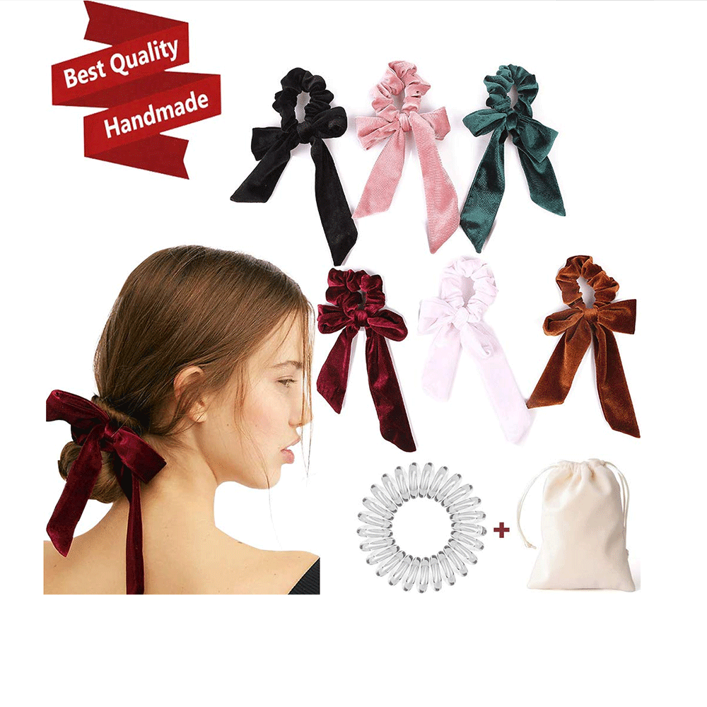 New Fashion Gold Velvet Steel Silk Rabbit Ear Flannel Korean Simple Fashion Cheap Hair Ring Wholesale display picture 26