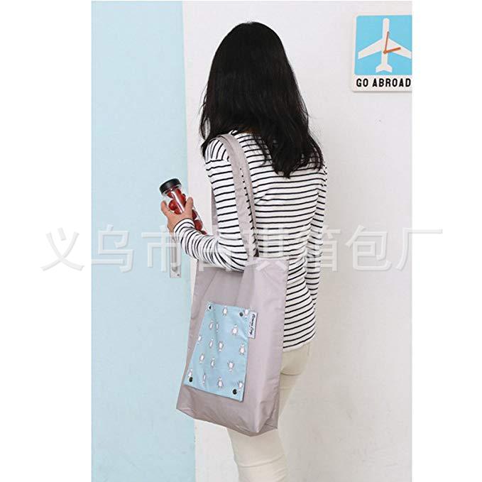 2019新款韩版撞色帆布单肩包手提包女学生文艺小清新大容量帆布袋