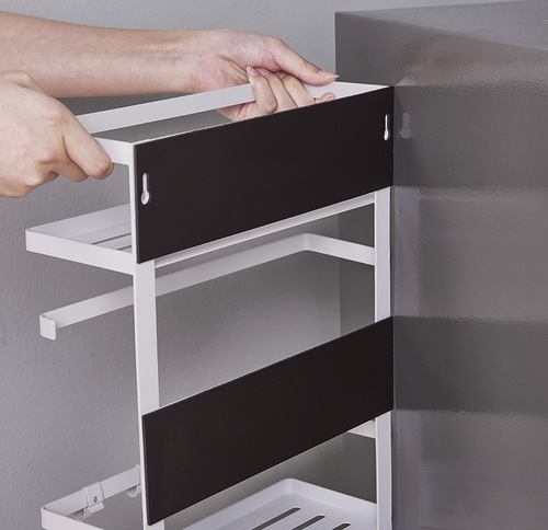 Factory direct sales Japanese iron metal magnetic refrigerator rack multi-functional multi-scene large refrigerator rack