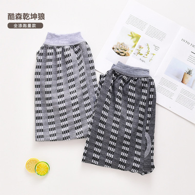 春秋季男士竖条纹宽松版加大加肥高腰边舒适透气乾坤狼秋裤批发|ru